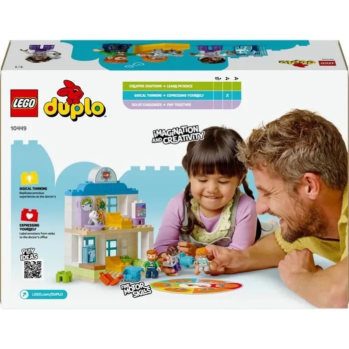 LEGO DUPLO Ma ville 10449 Première visite chez le médecin - Jouet motricité fine dès 2 ans-5