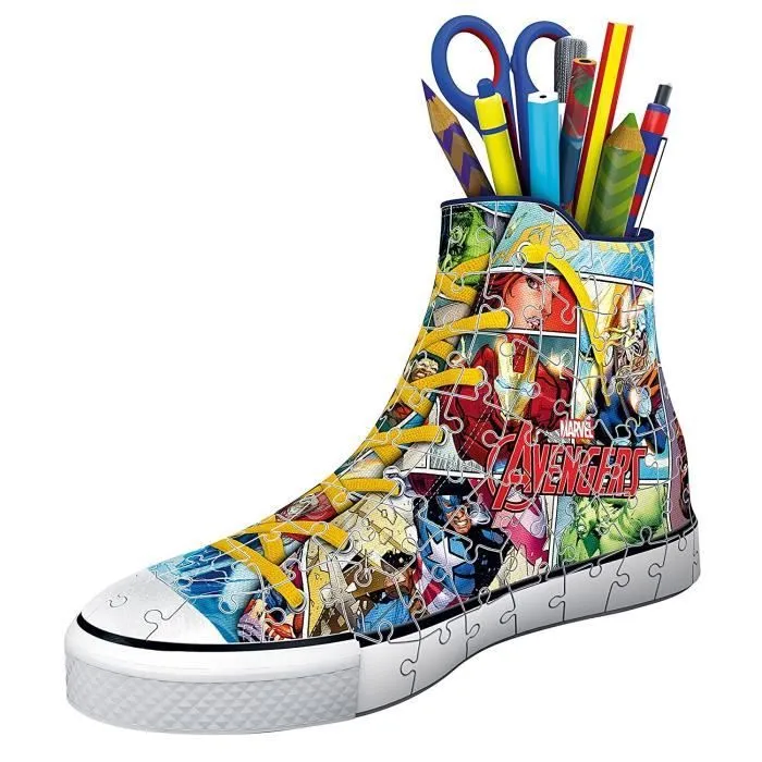 Puzzle 3D Sneaker Avengers - Ravensburger - Pot à crayons 108 pièces - Dès 8 ans-1