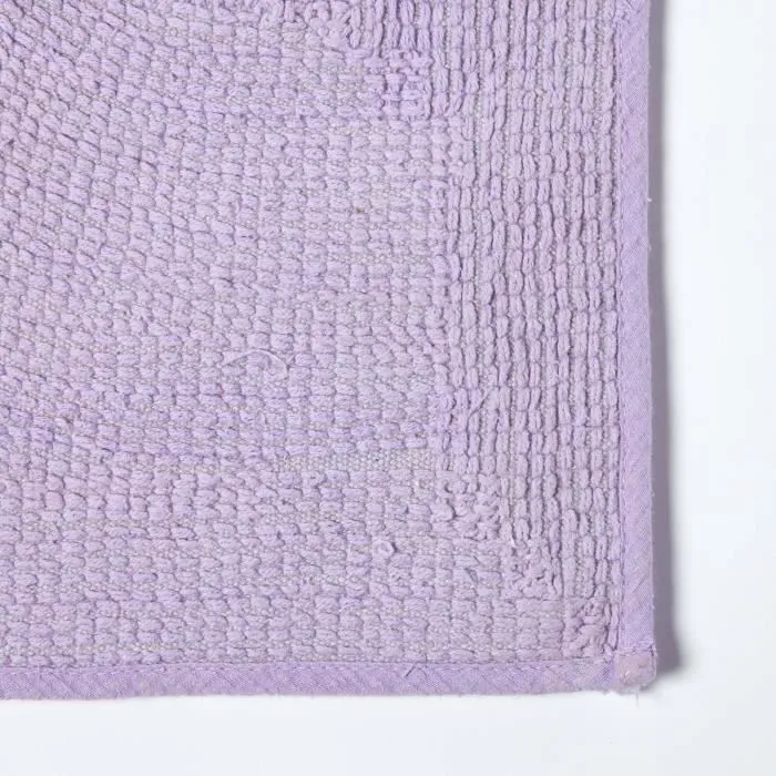 Tapis de bain pur Coton haut de gamme 2 pièces Lilas-3