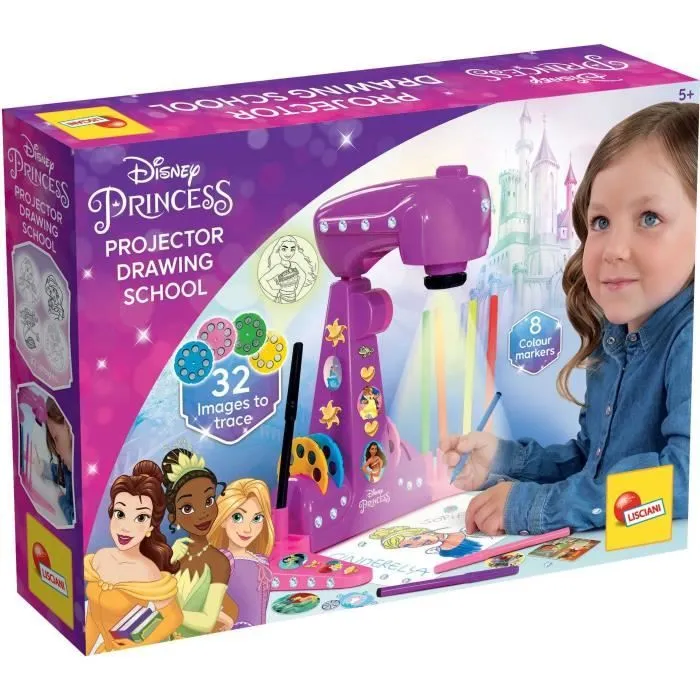 Projecteur de dessins - LISCIANIGIOCHI - PRINCESSES - Accessoires Inclus, Modèles Princesses-0