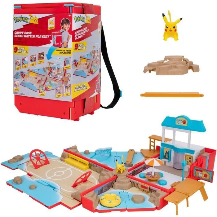 Sac à dos - BANDAI - Pokémon du dresseur Thème Plage - S’ouvre et devient une super arène-0