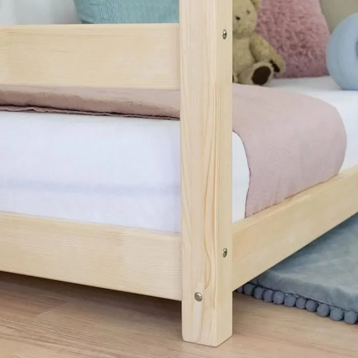 Lit cabane enfant - Benlemi - TERY - Bois - Blanc - 120 x 190 cm - A lattes-3