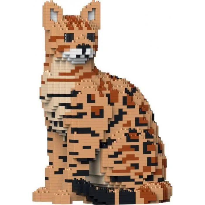 Jeu de construction - JEKCA - Le Chat Bengal - Multicolore - À monter soi-même - 14 ans et plus-0