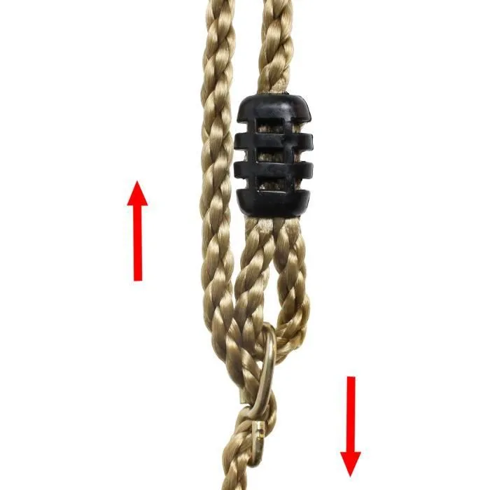 Trapèze en Bois - LEOGREEN - Balançoire avec Anneaux de Gymnastique - Vert - 200 cm - Plastique (PP, PE), Bois-2