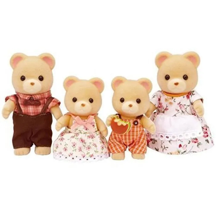 Jouet - SYLVANIAN FAMILIES - Famille Ours - Marron - A partir de 3 ans - Mini Poupée 5059-0