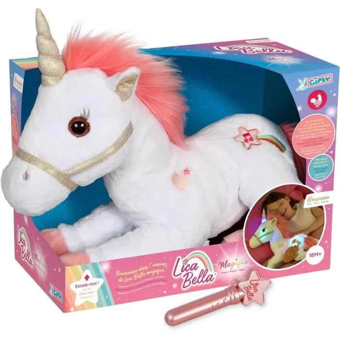 Gipsy Toys - Licorne Lica Bella Magique - 35 cm - Rose et Blanc-1