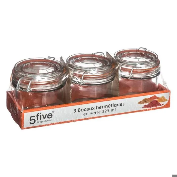 Pot à terrine en verre - 5five - Lot de 3 - 325 ml - Compatible congélateur - Lave-vaisselle-2