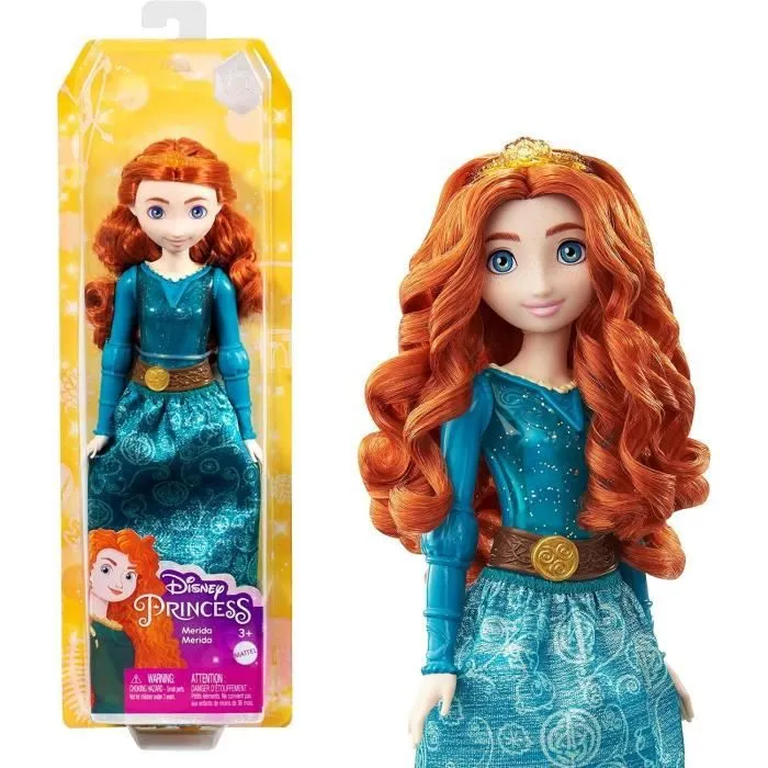 Merida Poupée 29 cm, Mattel Poupée Disney Princesses habillage et accessoires HLW13-0