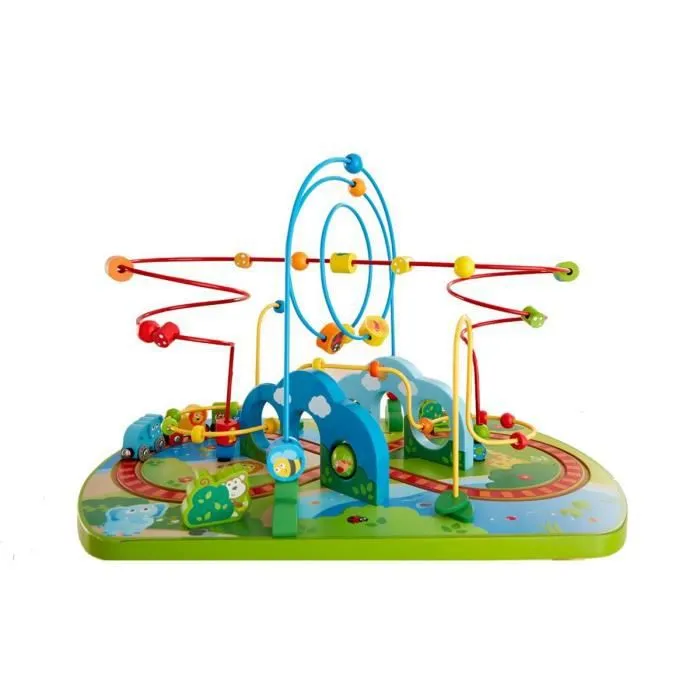Table de jeu - Hape - E3824 - Train en bois - Multicolore - 18 mois et plus-1