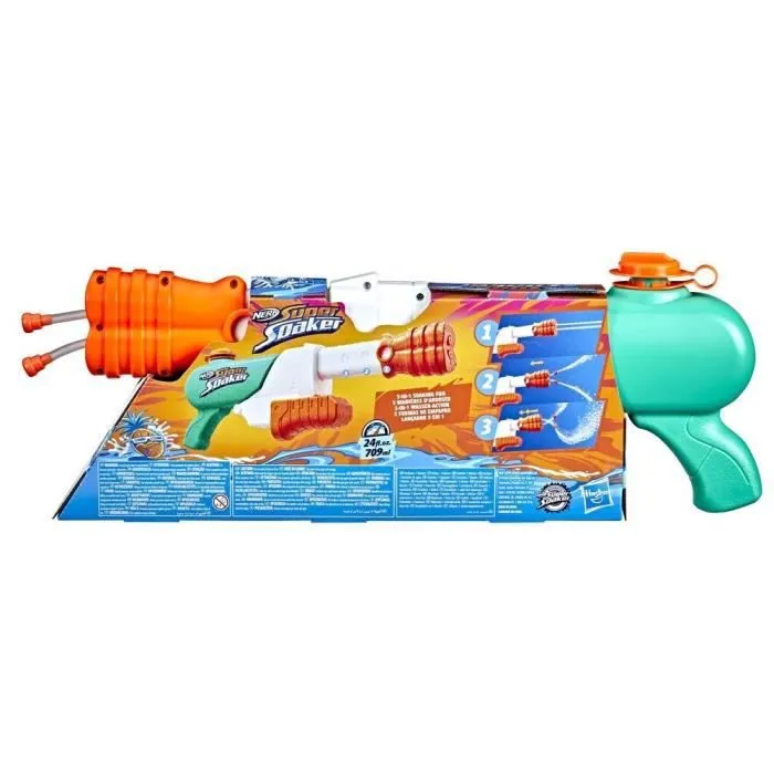 Pistolet à eau Hydro Frenzy NERF Super Soaker - 3 blasters en 1 - Mixte - A partir de 6 ans-2