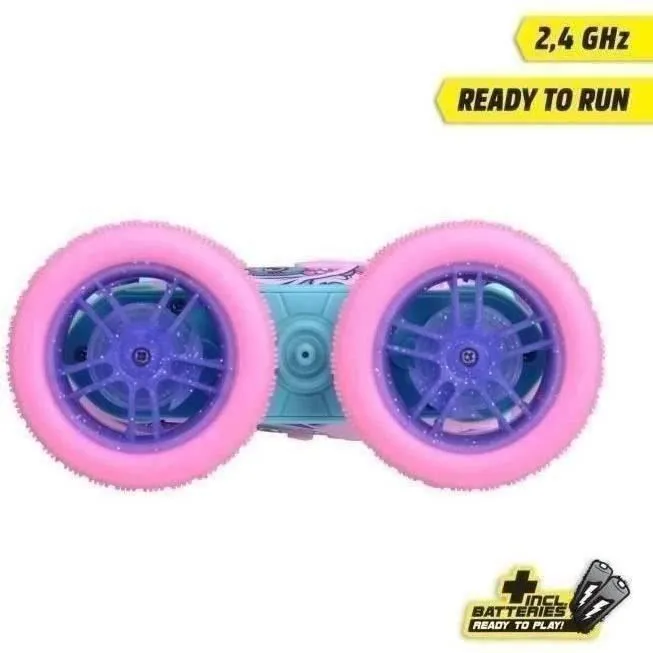 Dickie - Véhicule Radiocommandé 16 cm - Flippy Berry Shaker - Rotation 360° - Rose - Piles Incluses - Dès 6 ans-2