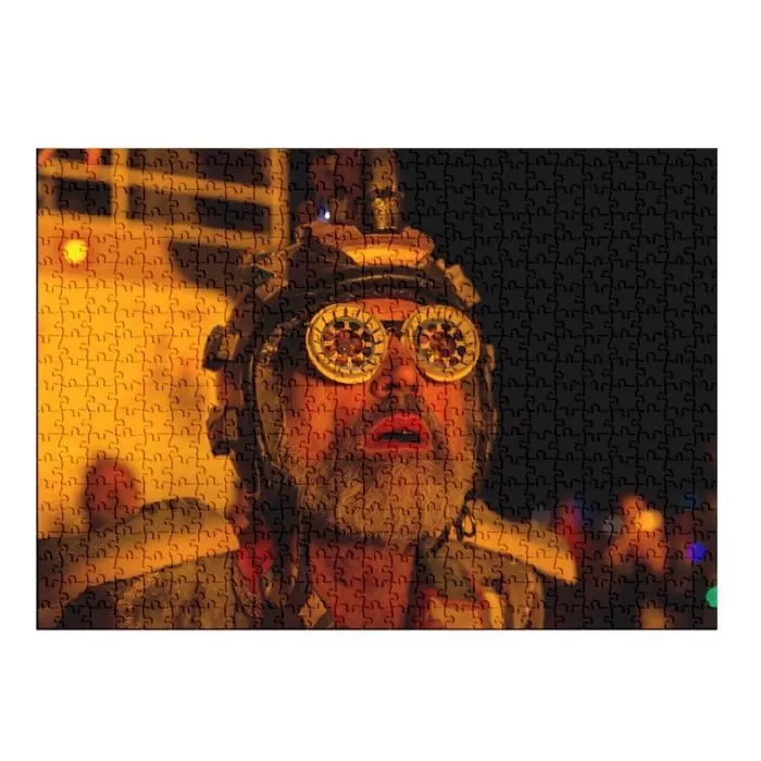 Puzzle Classique 500 pièces Homme Au Burning Man Festival Nevada Hippie Etats Unis Desert-1