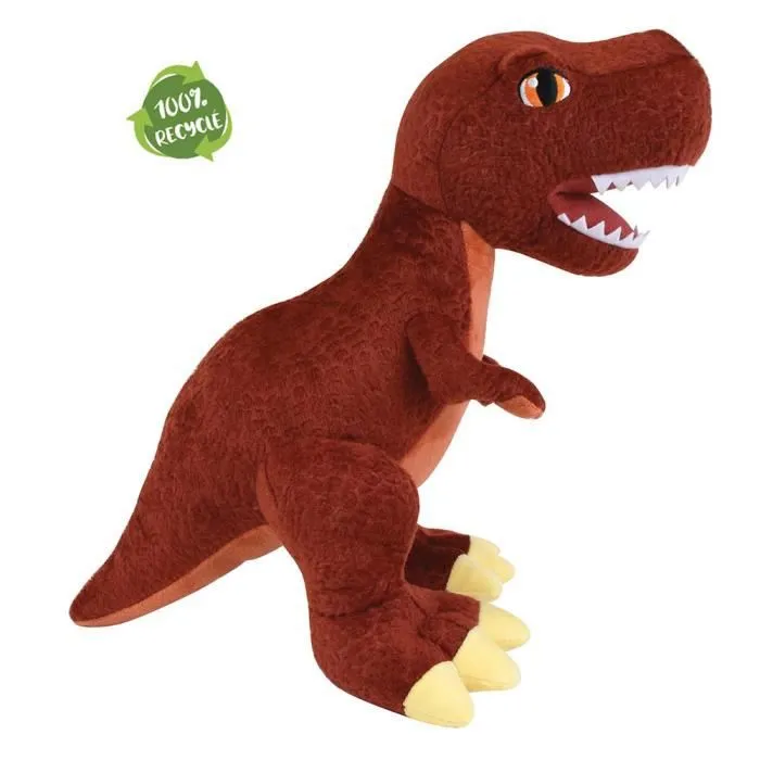 Tyrannosaure +--32 cm, Peluche Dinosaure T-rex 100% recyclée issue de bouteilles plastiques-1