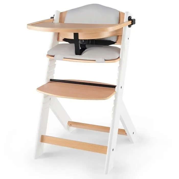 Chaise haute évolutive Kinderkraft Enock Whitewood - Mixte - À partir de 6 mois - Blanc-0
