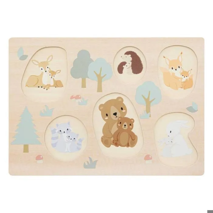 Puzzle bébé en bois 30x21cm - Multicolore - Atmosphera createur d'interieur-2
