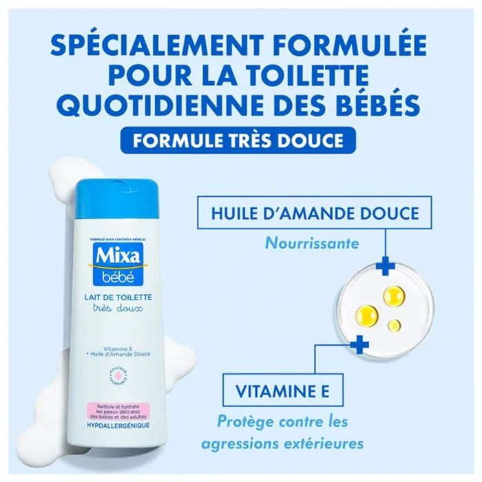Mixa Bébé Lait de Toilette Très Doux 300ml-3