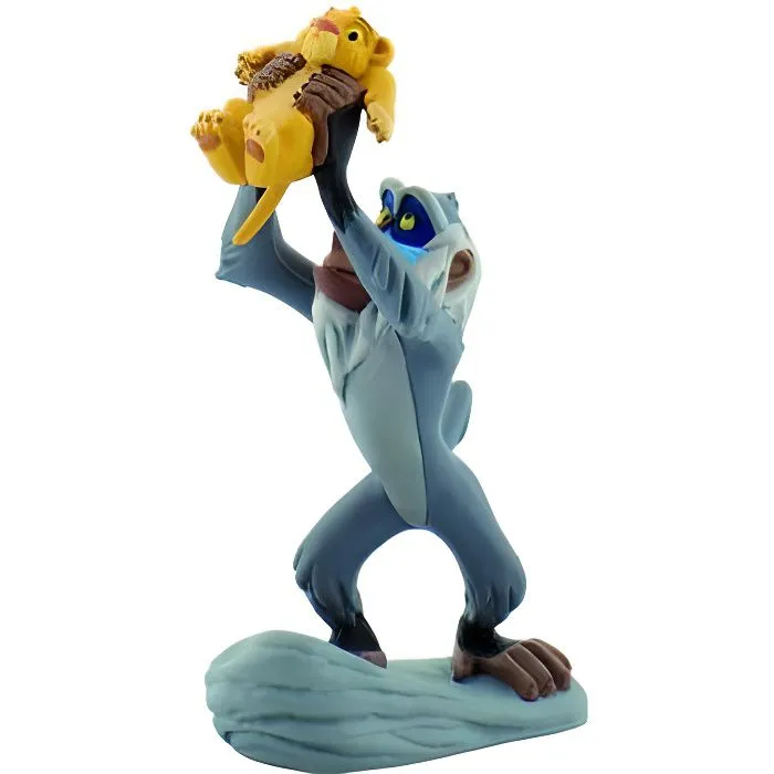 Figurine Rafiki avec Simba - BULLYLAND - Le Roi Lion - 10 cm - Thermoplastique-0
