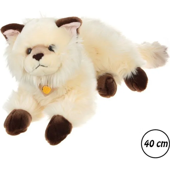 Plush&Cie Chat Siamois Gaudy 40cm-0