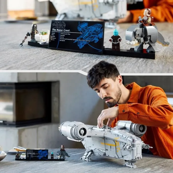 LEGO Star Wars 75331 Razor Crest, Maquette Vaisseau Spatial, Le Mandalorien, Collection UCS-1
