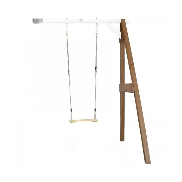 Portique mural en Bois FSC AXI avec Balançoire Enfant - Marron - 1 siège - Extérieur-1