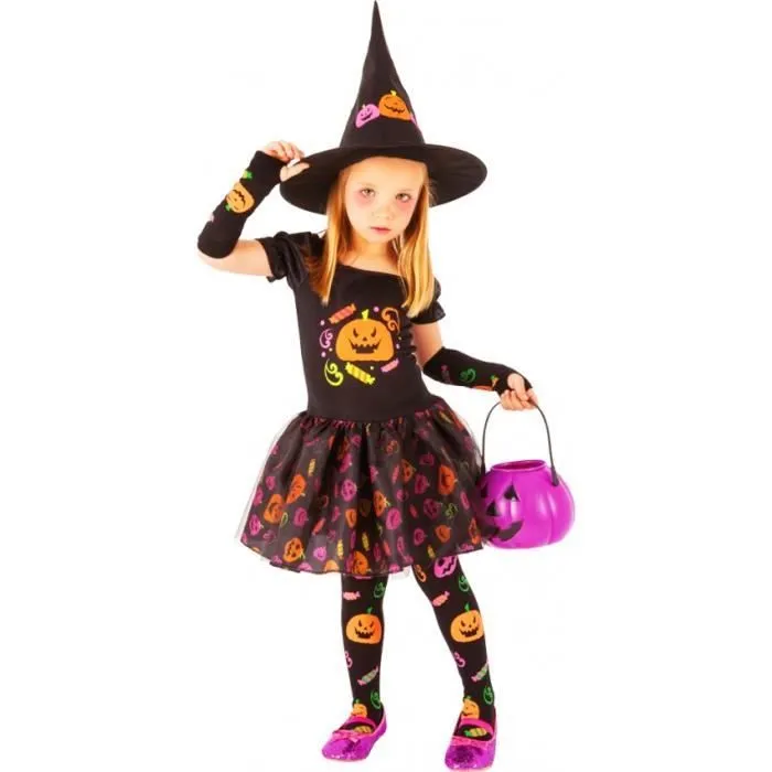 Déguisement de Sorcière - Citrouille - Enfant 3-4 ans - Fille - Rubies-0
