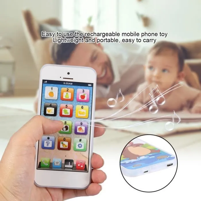 Jouet d'apprentissage de téléphone portable - YOSOO - Pour enfants - Réutilisable et durable-3