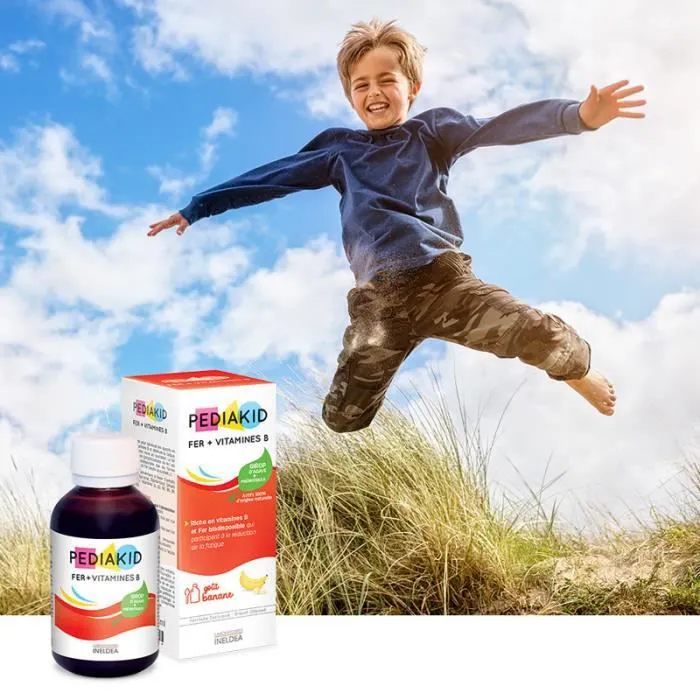 Lot de 2 PEDIAKID Fer + Vitamines B - Complément Alimentaire Enfant - Aide à lutter contre la fatigue - Gout Banane-2