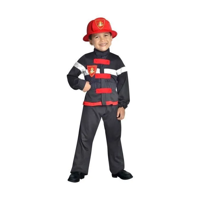 Cesar - F566-008 - Deguisement de pompier noir 5-7 ans-0