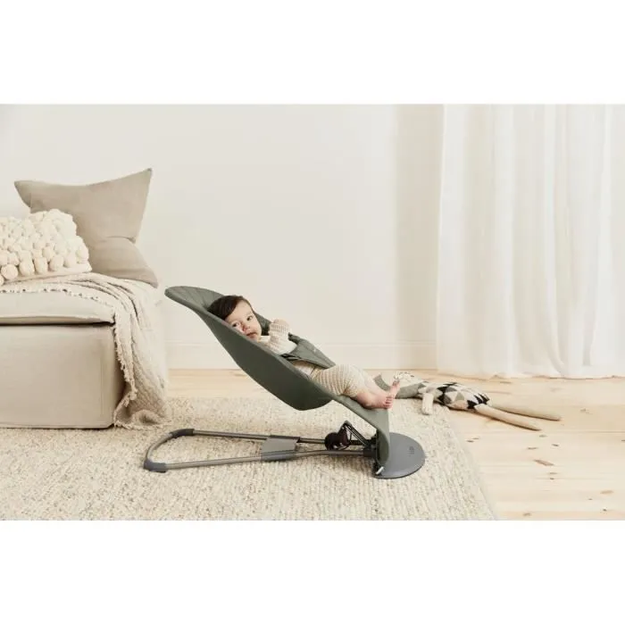 BabyBjörn Transat Bliss Cadre gris foncé Coton Mix Tissé Matelassage Classique Vert foncé-1