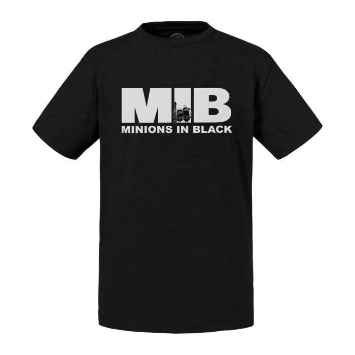 T-shirt Enfant Noir MIB Minions in Black Parodie Film Anime-0