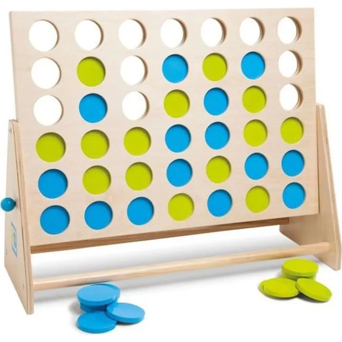 Puissance 4 Géant - BS - Jeu en Bois - Adulte - Mixte-0