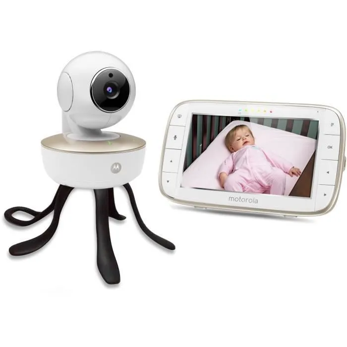 Ecoute bébé VM855 CONNECT WIFI SUR TEL + ECRAN 5" - Cam motorisé à distance - Batterie et secteur -Temperature- T-Walkie -MOTOROLA-0