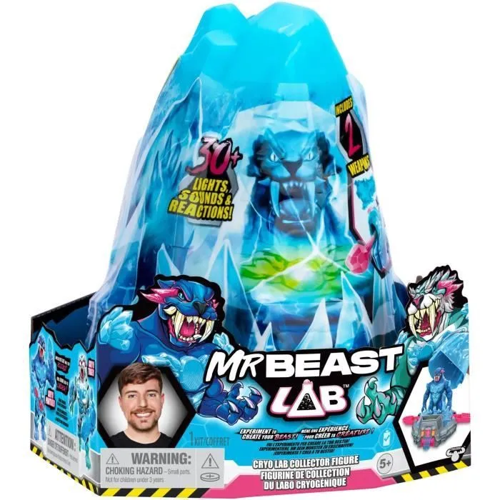 Cryo Lab - MOOSE TOYS - Mr. Beast Lab - 18 cm, 30 Lumières et Sons, 2 Fauves à Collectionner-5