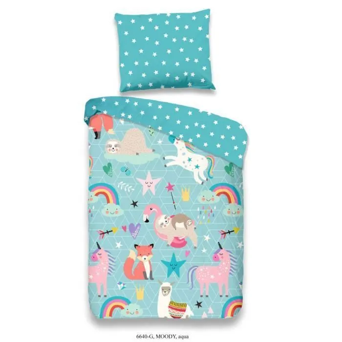 Good Morning Housse de couette pour enfants Moody 100x135 cm-0