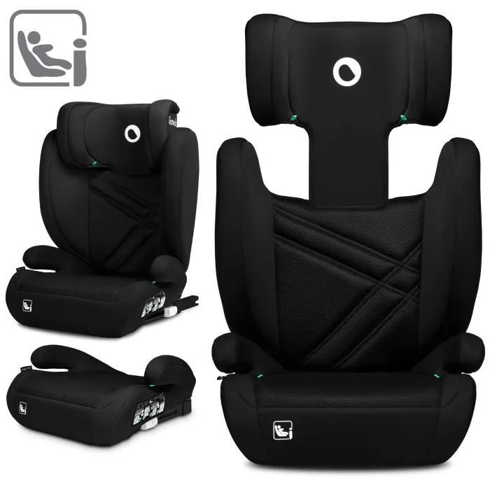 Siège-auto bébé évolutif LIONELO Hugo i-Size - ISOFIX - 100-150 cm - Groupe 2/3 - Têtière réglable en hauteur - Noir-0