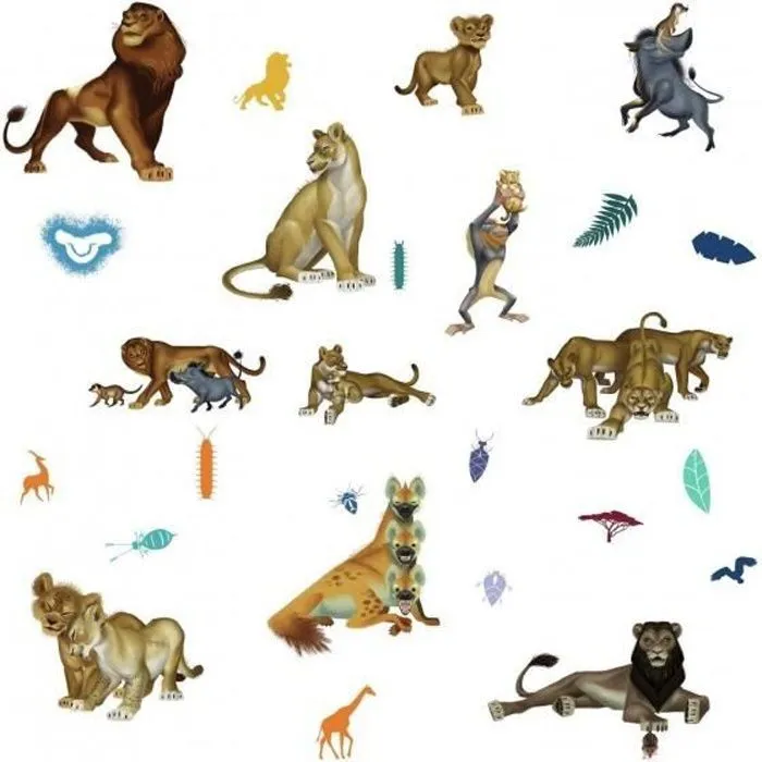 RoomMates stickers muraux Le Roi Lion vinyle 26 pièces-0