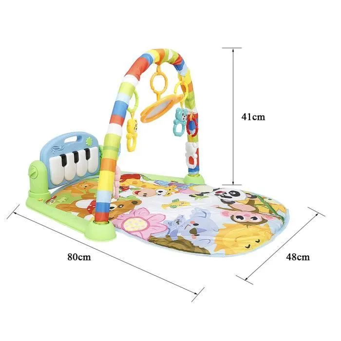 Tapis Musical d'Éveil pour Bébé 4 en 1 - B.LIVEM - Multicolore - Jouets Amovibles-1