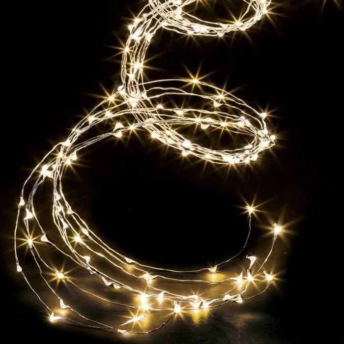 Guirlande cascade extérieur cuivre 1000 LED blanc chaud 5m Feeric lights & christmas-0