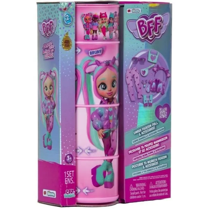 Poupée mannequin BFF Cry Babies IMC TOYS - Série 2 - Bruny - 20cm-3
