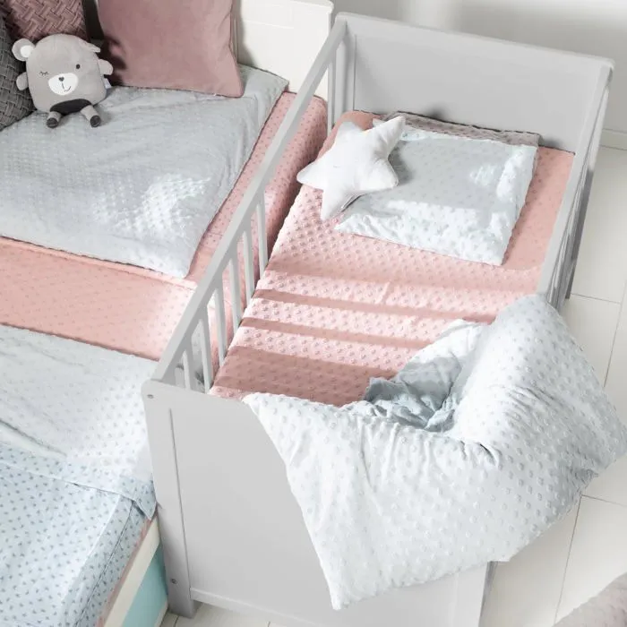 Chambre Bébé Duo Hamburg - ROBA - Lit Bébé 60x120 + Commode à Langer - Gris-2