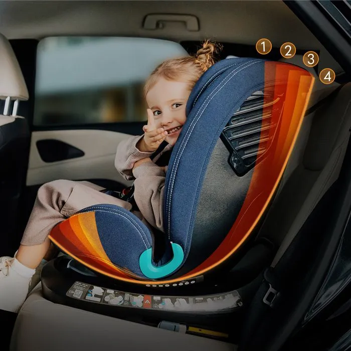 Siège-auto évolutif LIONELO Bastiaan One i-Size - Base pivotante 360° - 40-150 cm - 0 -36 kg - ISOFIX - Groupe 0+/1/2/3 - Noir-1