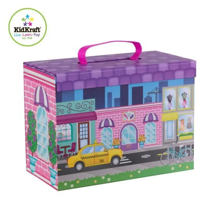 Jeu de Voyage Salon de Beauté - KIDKRAFT - Mixte - Rose - A partir de 3 ans - Jeu de voyage-1