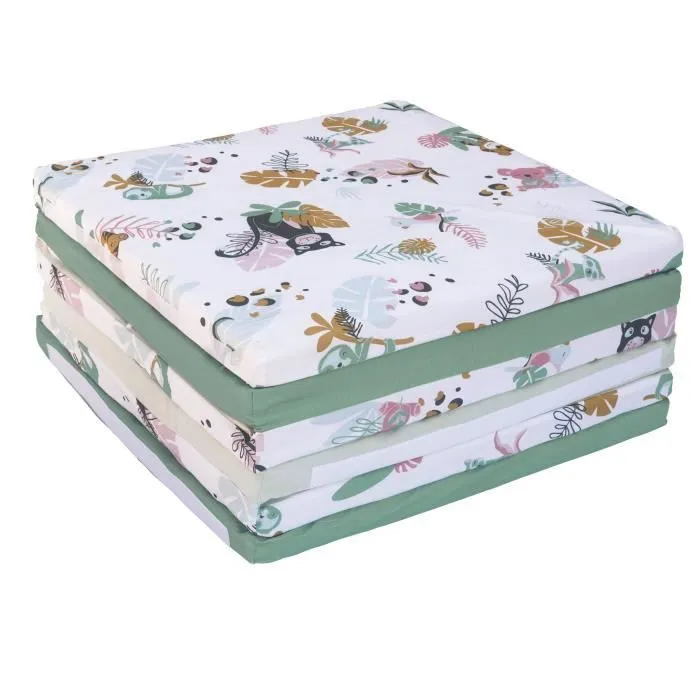 TINEO Maxi Tapis Malin Jungle Buddies 5 en 1 - Evolutif - Déhoussable - 180x200 cm - Nouvelle collection-3