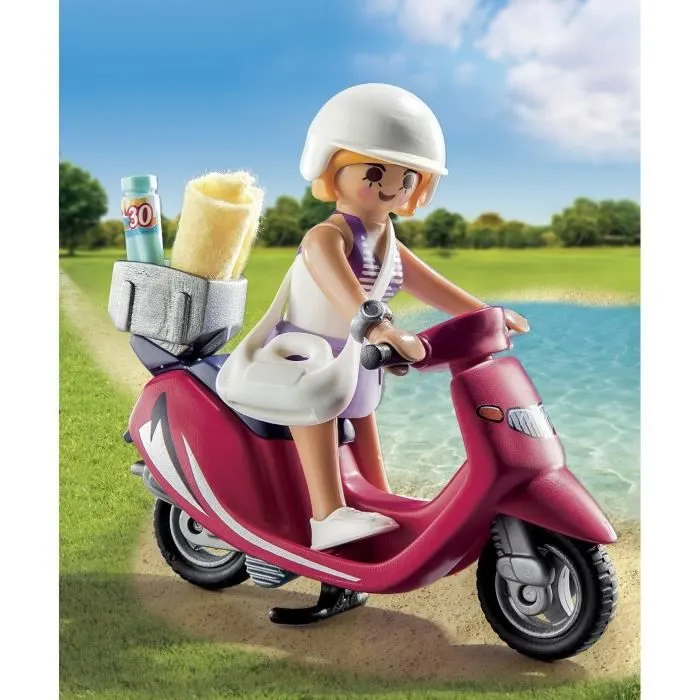 PLAYMOBIL - Vacancière avec Scooter - Spécial Plus - Accessoires inclus-1