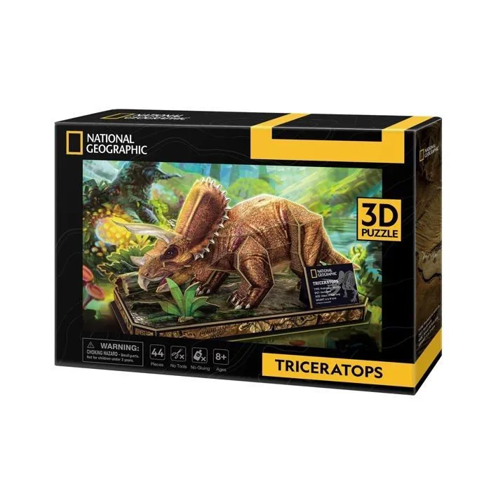 Puzzle 3D - National Geographic - Triceratops - 44 pièces - Pour enfants 8 ans et plus - Facile à assembler-2