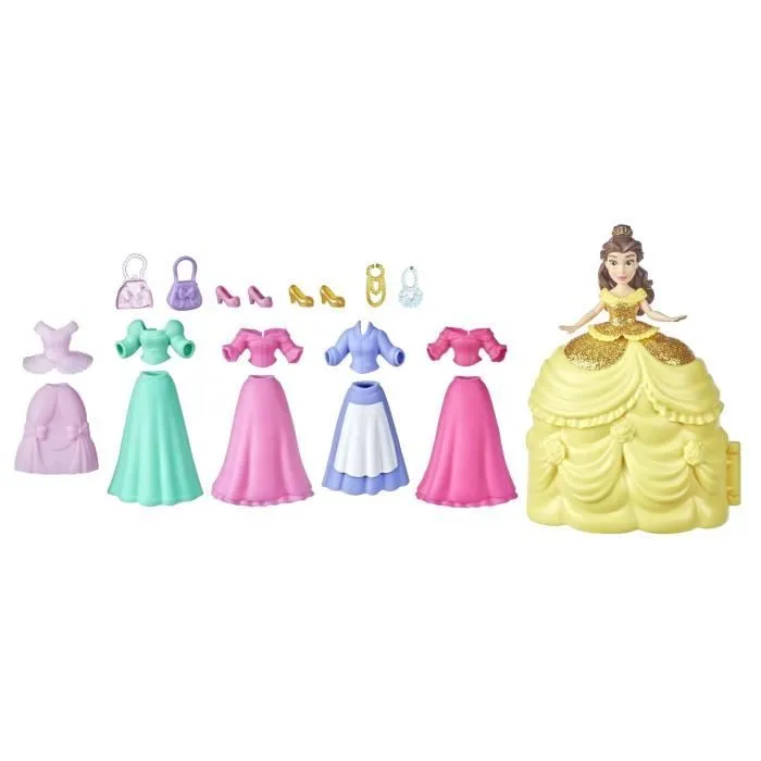 DISNEY PRINCESSES - Secret Styles - Mini belle et ses tenues - coffret Poupée avec 6 tenues - jouet pour enfants - à partir de 4 ans-1
