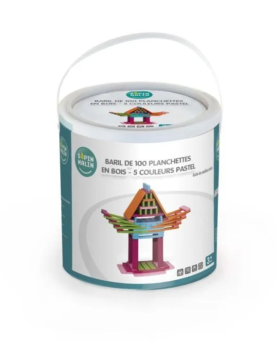 Sapin Malin - Baril de 100 Planchettes en bois - TROUSSELIER-0