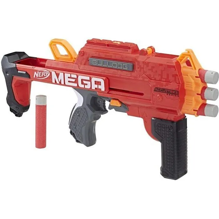 NERF MEGA - Bulldog - Pistolet avec fléchettes en mousse - Mixte - A partir de 8 ans-0