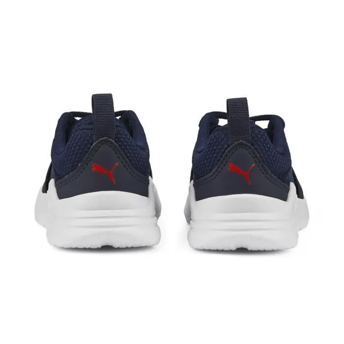 Baskets - Garçon - Puma - Wired Run - Bleu Marine et rouge-1