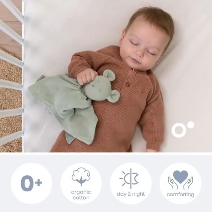 doomoo Doudou Bébé You&Me - Doudou Réversible et Réconfortant - Fourni avec 2 Corps pour Transporter l'Odeur du Parent, Vert-1